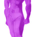 Silhouette, Homme, Violet, Proportions